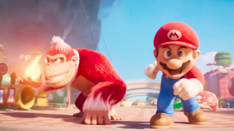 Donkey Kong et Mario dans Super Mario Bros., le film