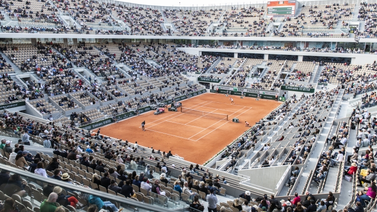 Le court de Roland Garros à Paris.