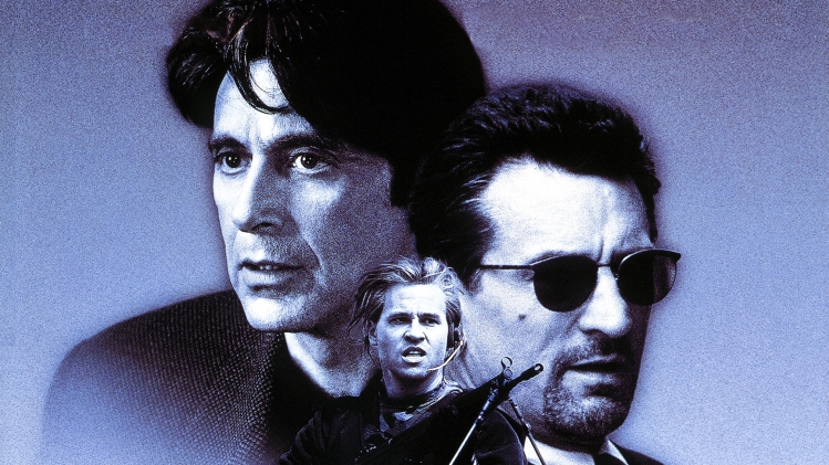 Affiche de Heat avec Al Pacino, Robert De Niro et Val Kilmer.