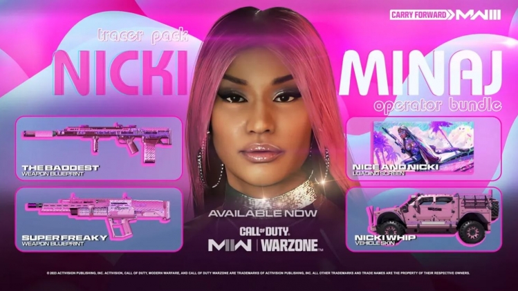 Nicki Minaj se bat en talons hauts dans Call of Duty.