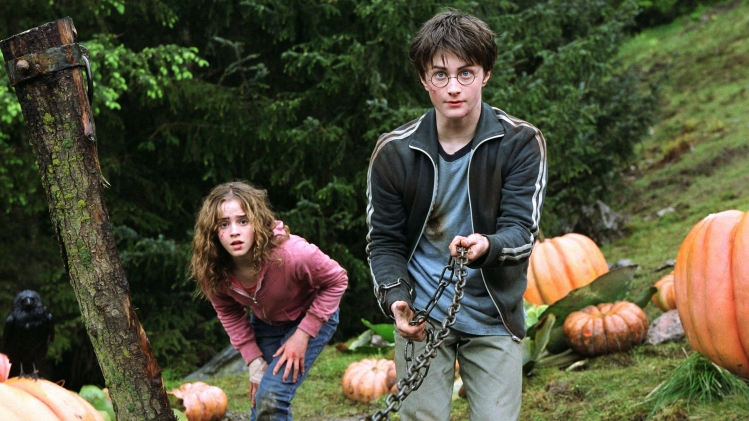 Daniel Radcliff et Emma Watson dans Harry Potter et le prisonnier d