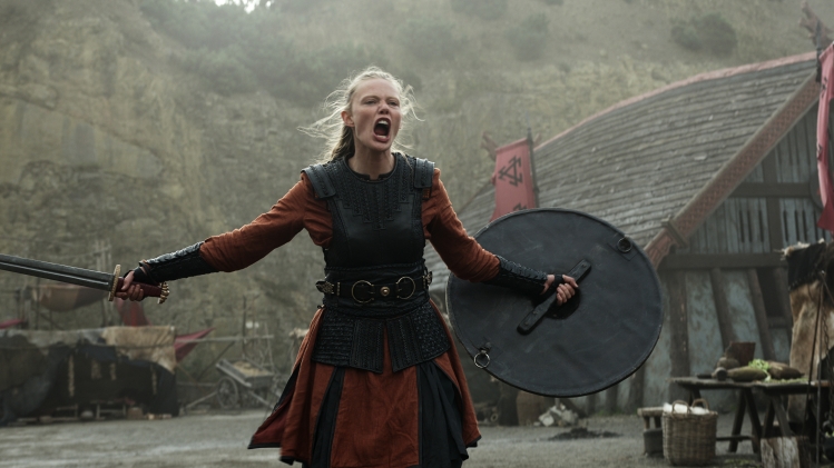Frida Gustavsson en tant que Freydis Eriksdotter dans Vikings: Valhalla.