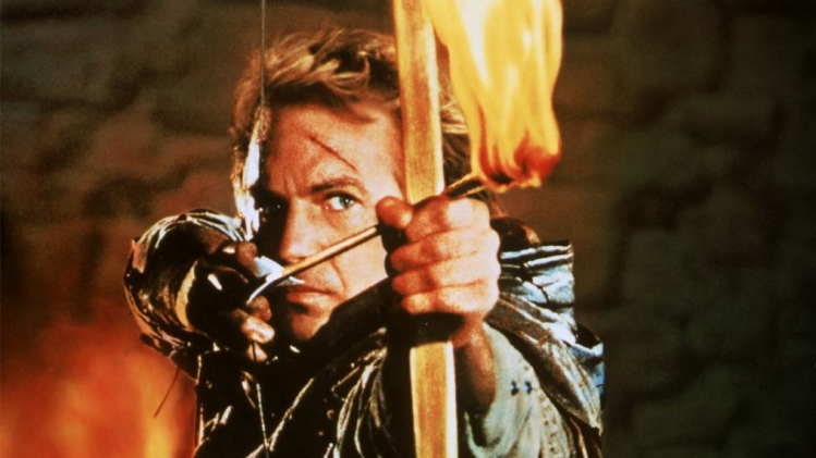 Kevin Costner dans Robin des Bois, prince des voleurs.