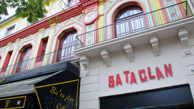 Façade du Bataclan, située boulevard Voltaire à Paris.