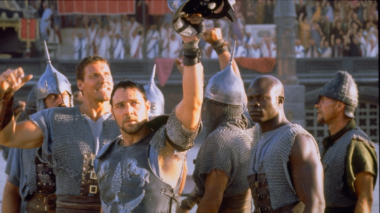 Russell Crowe dans Gladiator en 2000.