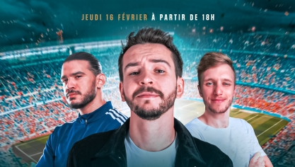 Les streamers Domingo, Amine et Wiloo seront au Camp Nou pour commenter en direct la rencontre entre le FC Barcelone et Manchester United à 18h45