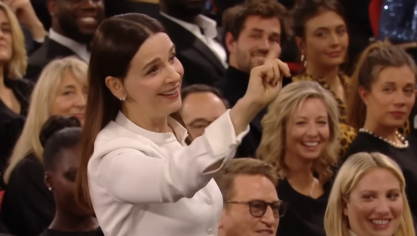 Juliette Binoche qui interrompt Jamel Debbouze aux César 2023