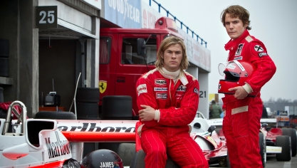 Chris Hemsworth et Daniel Brühl dans Rush.