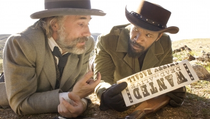 Christoph Waltz et Jamie Foxx dans Django Unchained.