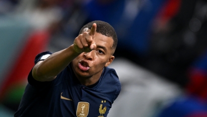 Kylian Mbappé pendant le match de l