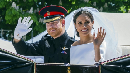 Prince Harry et Meghan Markle lors de leur mariage