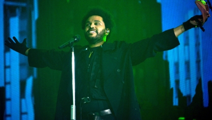 The Weeknd lors de son concert au Sofi Stadium à Inglewood