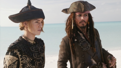 Keira Knightley et Jack Sparrow dans Pirates des Caraïbes 4 