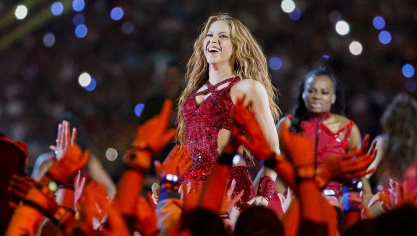 Shakira lors de son concert au Superbowl en 2020. 