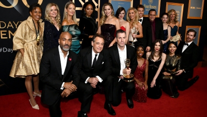 Le casting de General Hospital, sur le tapis rouge des Emmy Awards, le 15 décembre 2023.