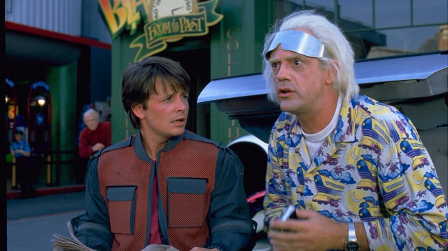 Marty McFly et Emmet Brown dans Retour vers le futur 2.