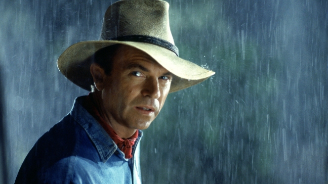 Sam Neill dans Jurassic Park en 1993