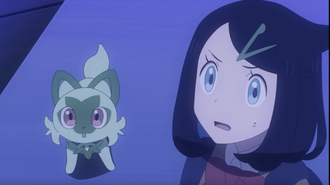 Liko et son Pokémon Poussacha