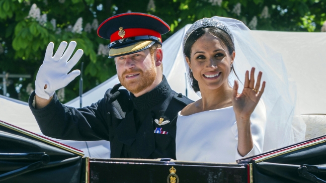 Prince Harry et Meghan Markle lors de leur mariage