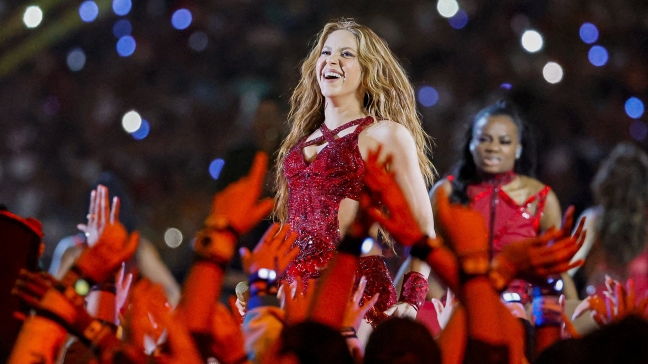 Shakira lors de son concert au Superbowl en 2020. 