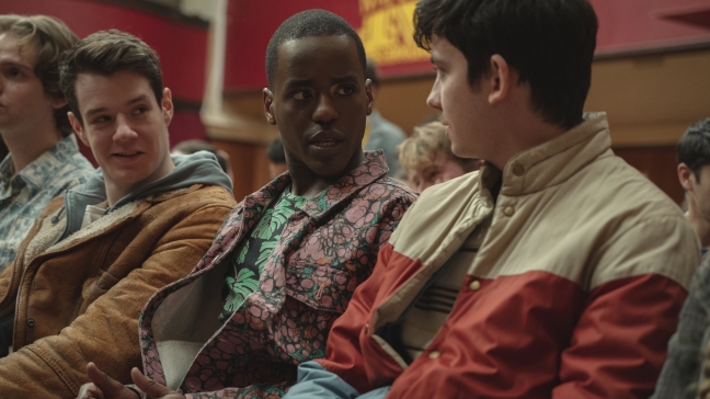 Otis, Eric et Adam dans la saison 3 de Sex Education sur Netflix.