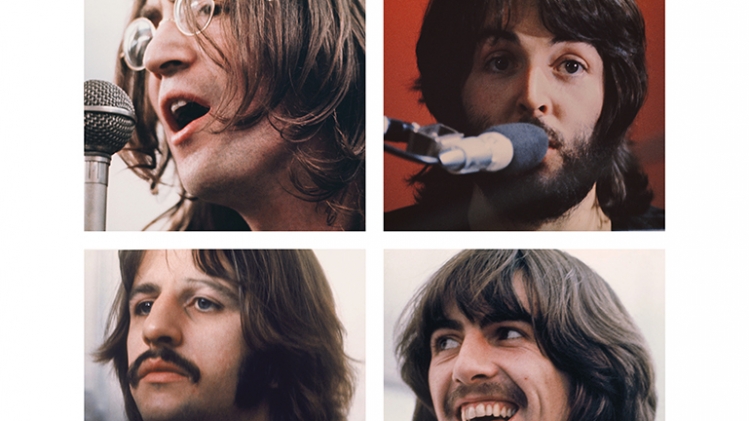 Affiche de la version restaurée du film Let It Be sur les Beatles.