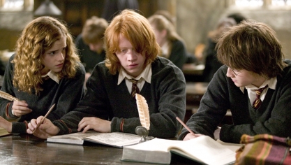 Emma Watson, Rupert Grint et Daniel Radcliffe dans Harry Potter et la Coupe de feu.