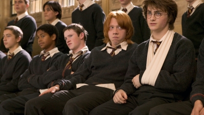 Rupert Grint et Daniel Radcliffe dans Harry Potter et la coupe de feu.