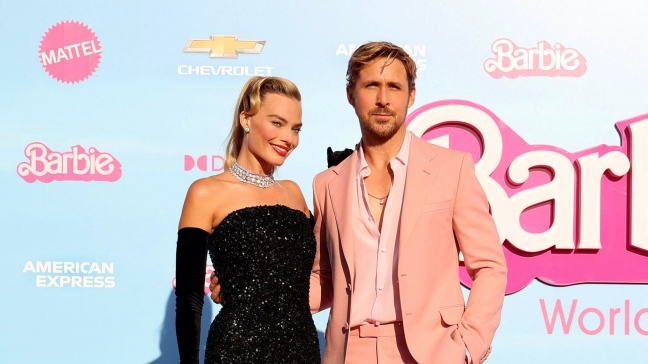 Margot Robbie et Ryan Gosling à l'avant-première de Barbie.