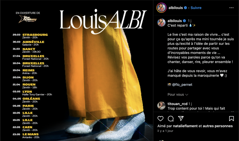 Louis Albi, sur Instagram.